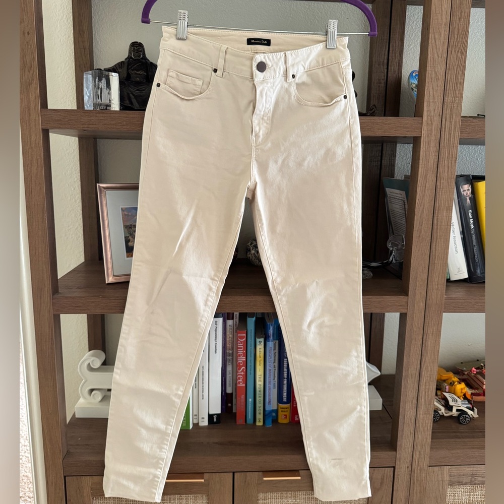 Massimo Dutti Cream Skinny Jeans